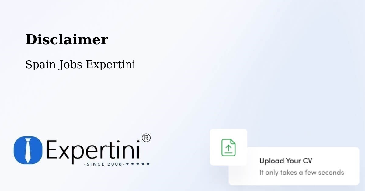 Disclaimer – Almería - Spain Jobs Expertini